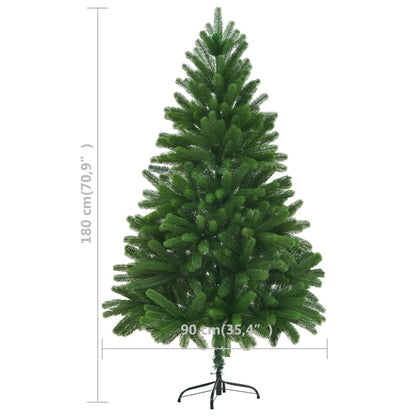 Künstlicher Weihnachtsbaum mit naturgetreuen Nadeln 180 cm grün