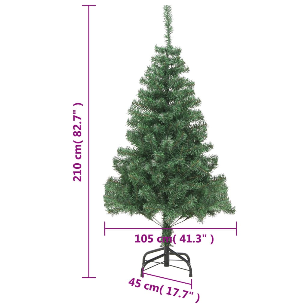 Künstlicher Weihnachtsbaum mit Stahlständer 910 Zweige 210 cm