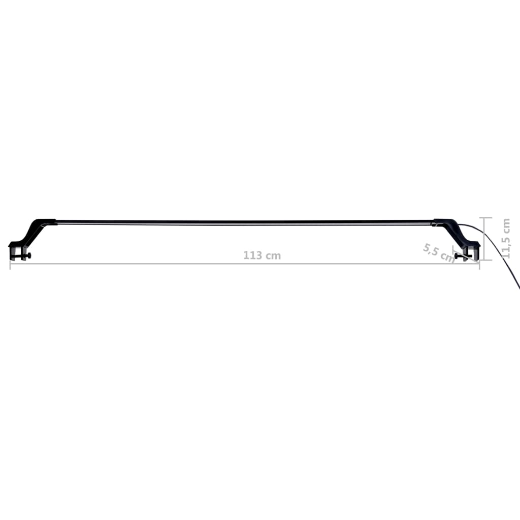 Aquariumlamp met klemmen LED 115-130 cm blauw en wit