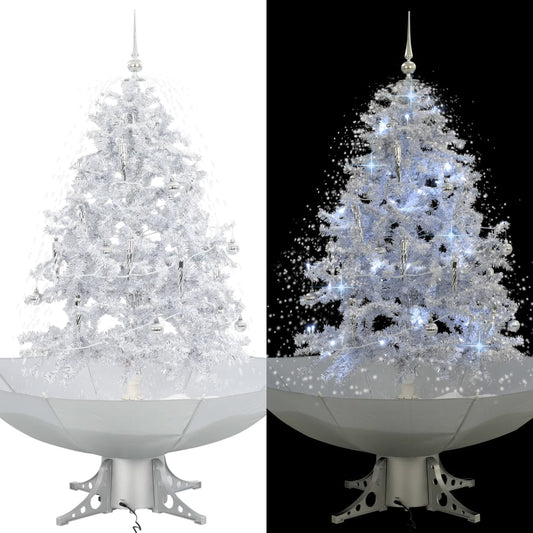 Christmas tree snowing with umbrella base 140 cm white