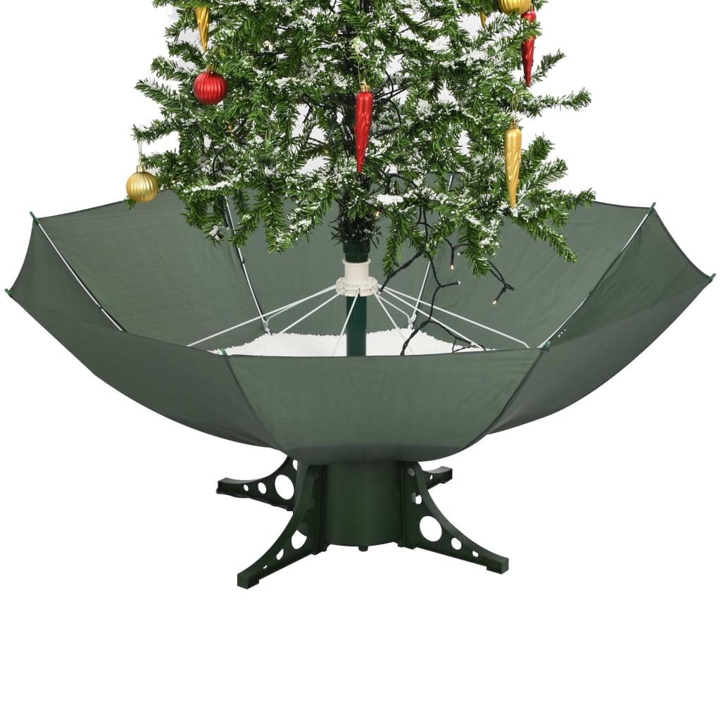 Weihnachtsbaum schneit mit Schirmständer 170 cm grün