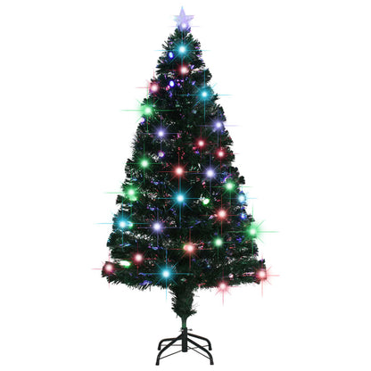 Kerstboom met LED en standaard 150 cm glasvezel