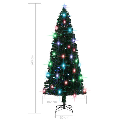 Kerstboom met LED en standaard 240 cm glasvezel