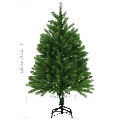 Künstlicher Weihnachtsbaum mit naturgetreuen Nadeln 120 cm grün