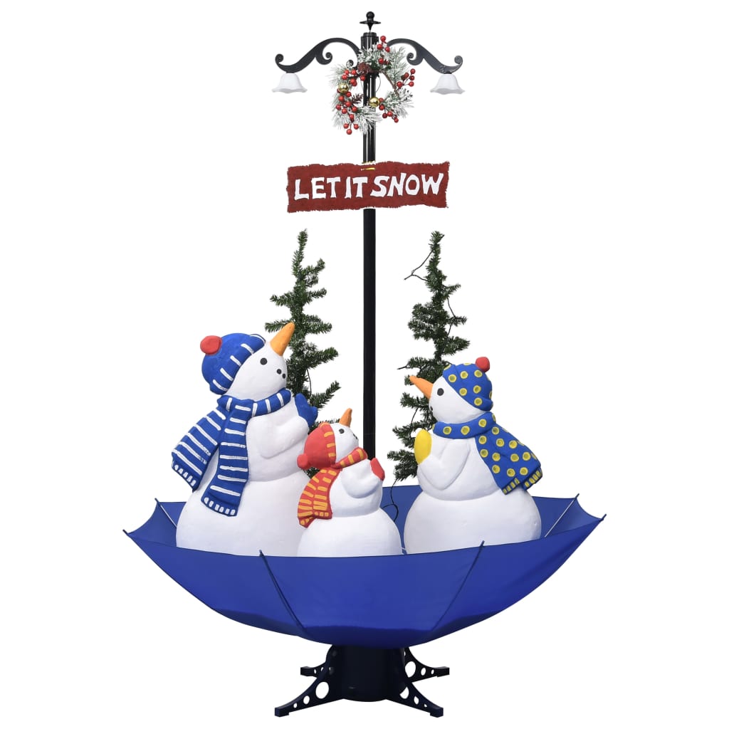 Weihnachtsbaum schneit mit Schirmständer 170 cm PVC blau