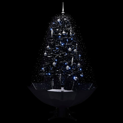 Weihnachtsbaum schneit mit Schirmständer 170 cm PVC schwarz