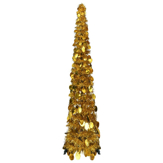 Artificial Christmas tree pop-up 120 cm PET gold-colored