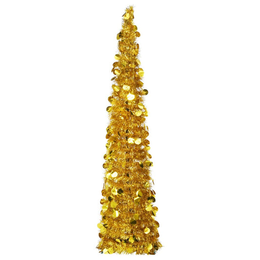 Artificial Christmas tree pop-up 150 cm PET gold-colored