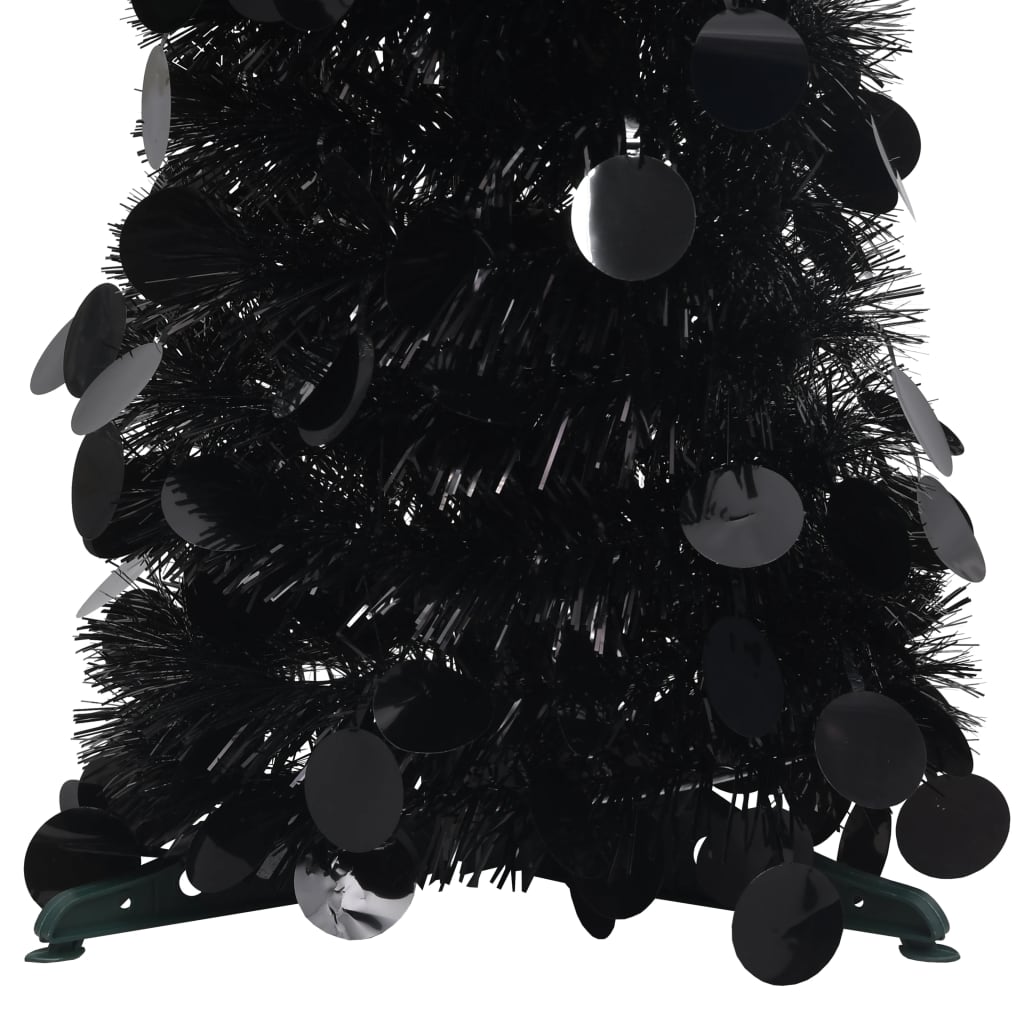 Künstlicher Weihnachtsbaum Pop-Up 120 cm PET schwarz