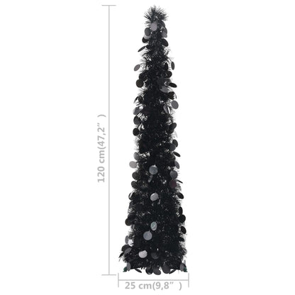 Künstlicher Weihnachtsbaum Pop-Up 120 cm PET schwarz