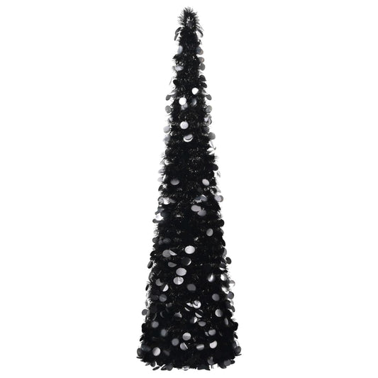 Künstlicher Weihnachtsbaum Pop-Up 150 cm PET schwarz