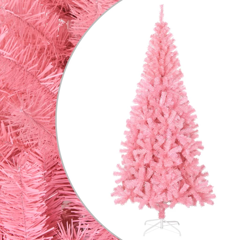 Künstlicher Weihnachtsbaum mit Ständer 210 cm PVC rosa