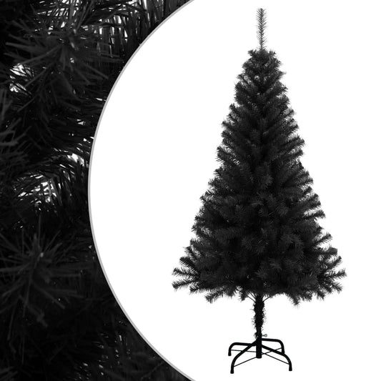 Artificial Christmas tree with stand 150 cm PVC black