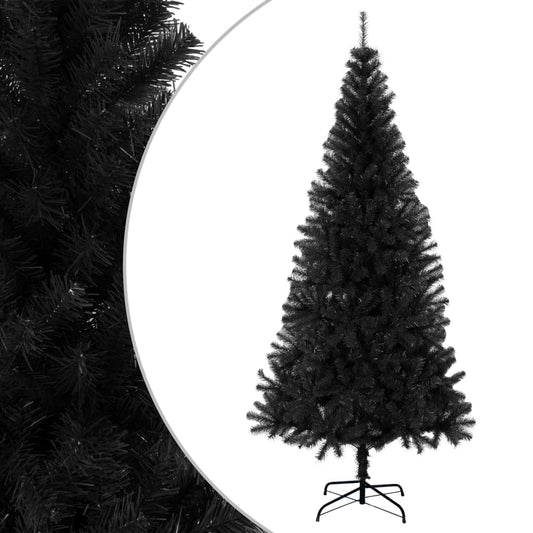 Artificial Christmas tree with stand 210 cm PVC black