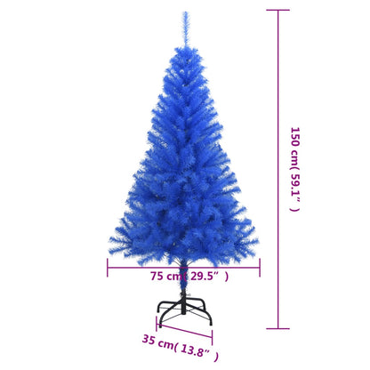 Künstlicher Weihnachtsbaum mit Ständer 150 cm PVC blau