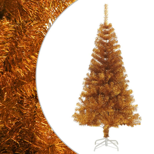 Artificial Christmas tree with stand 150 cm PET gold-colored