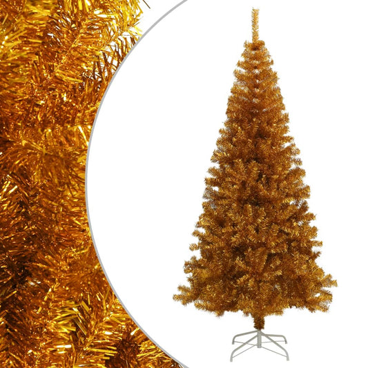 Artificial Christmas tree with stand 210 cm PET gold-colored