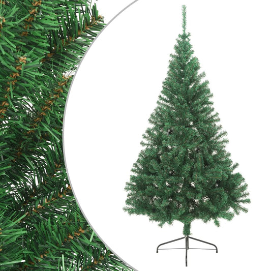 Künstlicher Weihnachtsbaum mit Stammhälfte 210 cm PVC grün