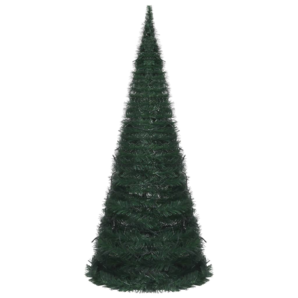 Künstlicher Weihnachtsbaum mit Lichtern Pop-Up 210 cm grün