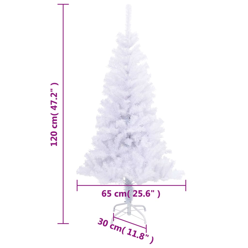 Kunstkerstboom met standaard 230 takken 120 cm