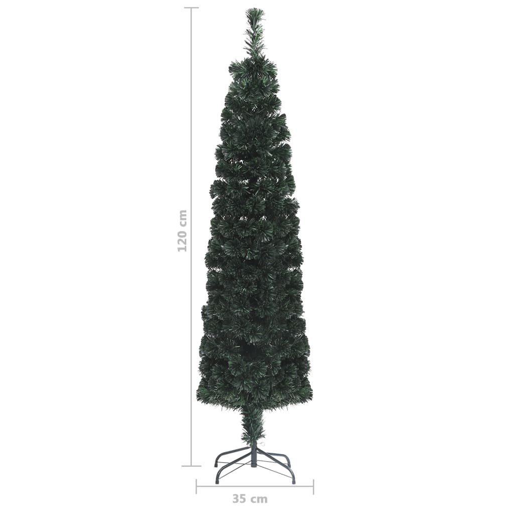 Künstlicher Weihnachtsbaum mit Standard schmal 120 cm Fiberglas