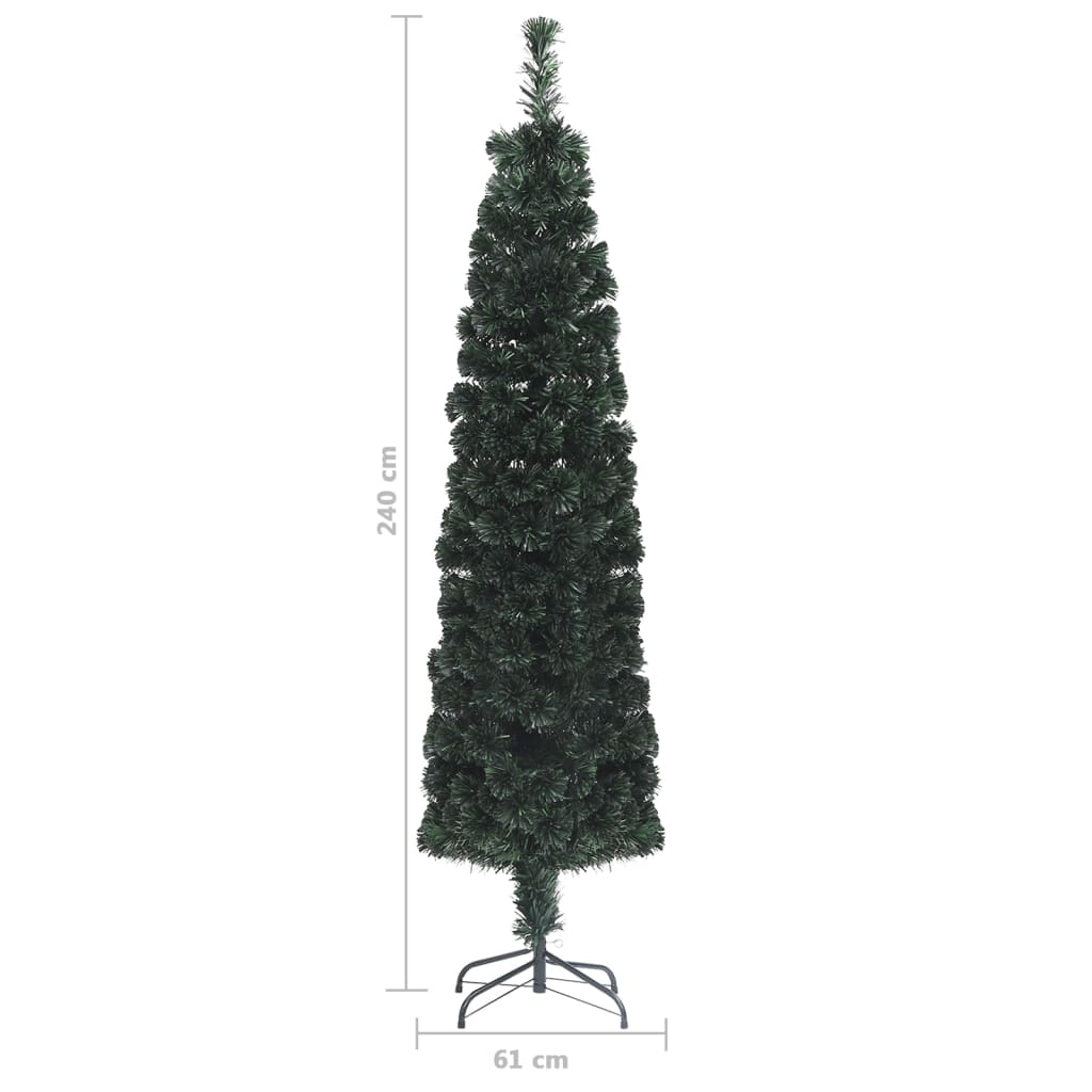 Künstlicher Weihnachtsbaum mit Standard schmal 240 cm Fiberglas