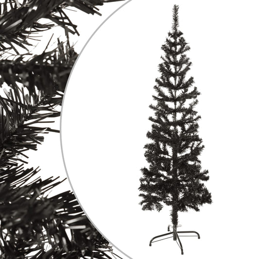 Christmas tree narrow 150 cm black