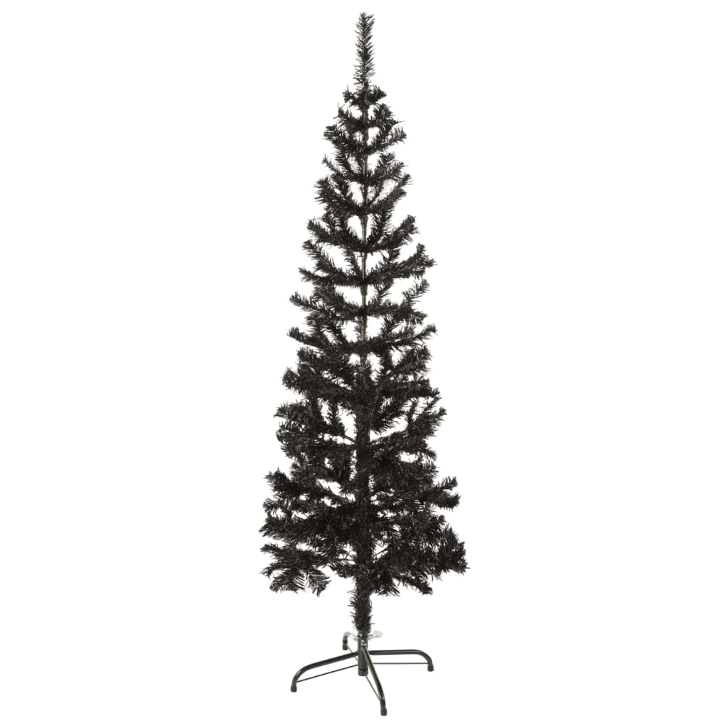 Weihnachtsbaum schmal 150 cm schwarz