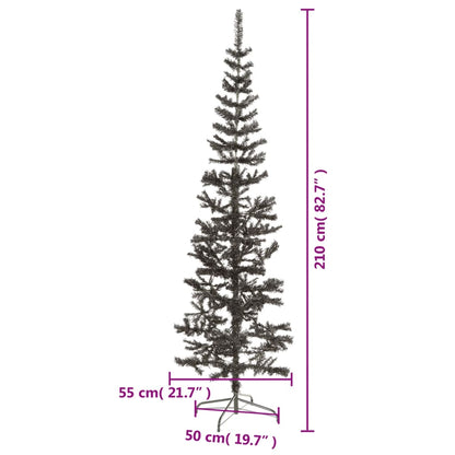 Weihnachtsbaum schmal 210 cm schwarz