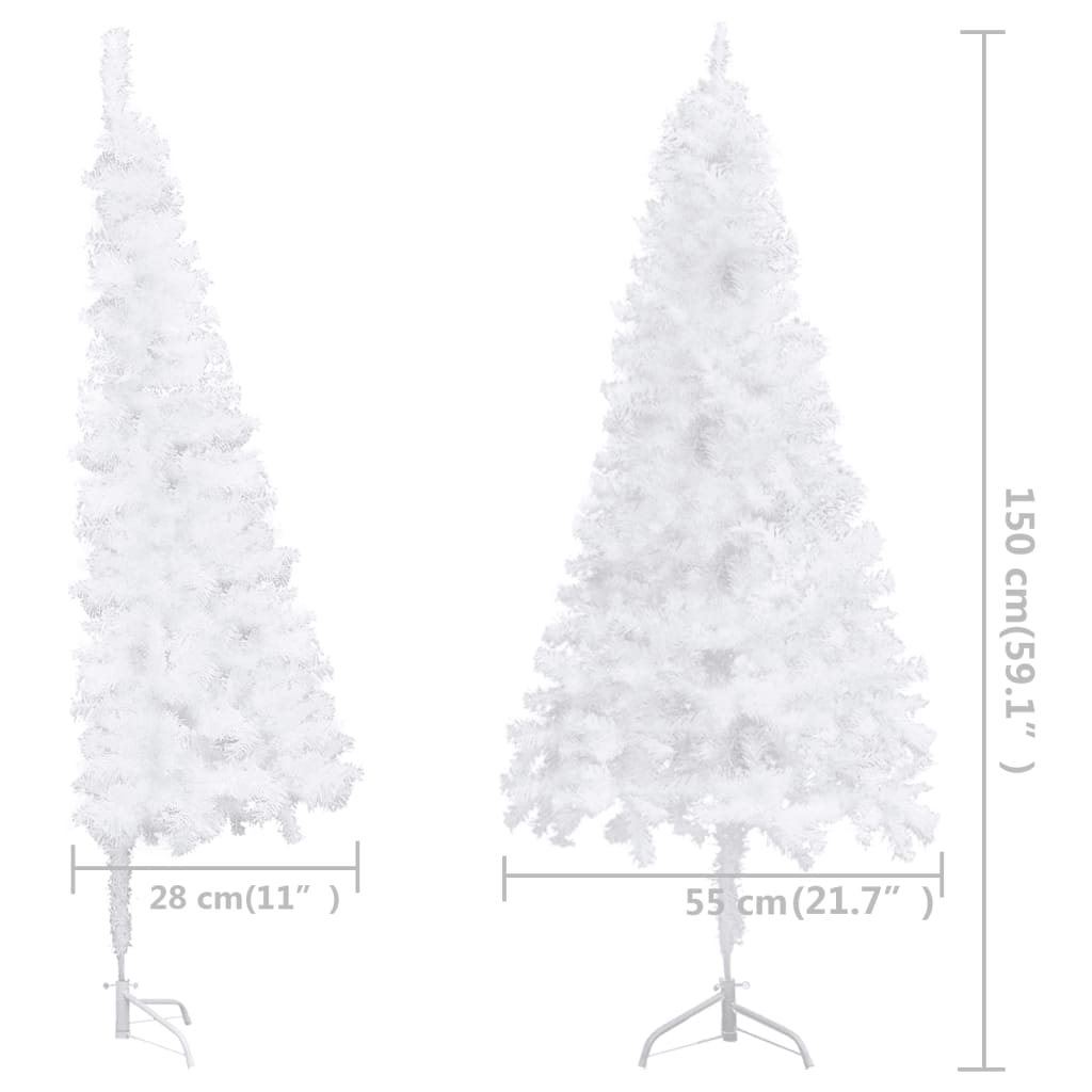 Künstlicher Weihnachtsbaum Ecke 150 cm PVC weiß