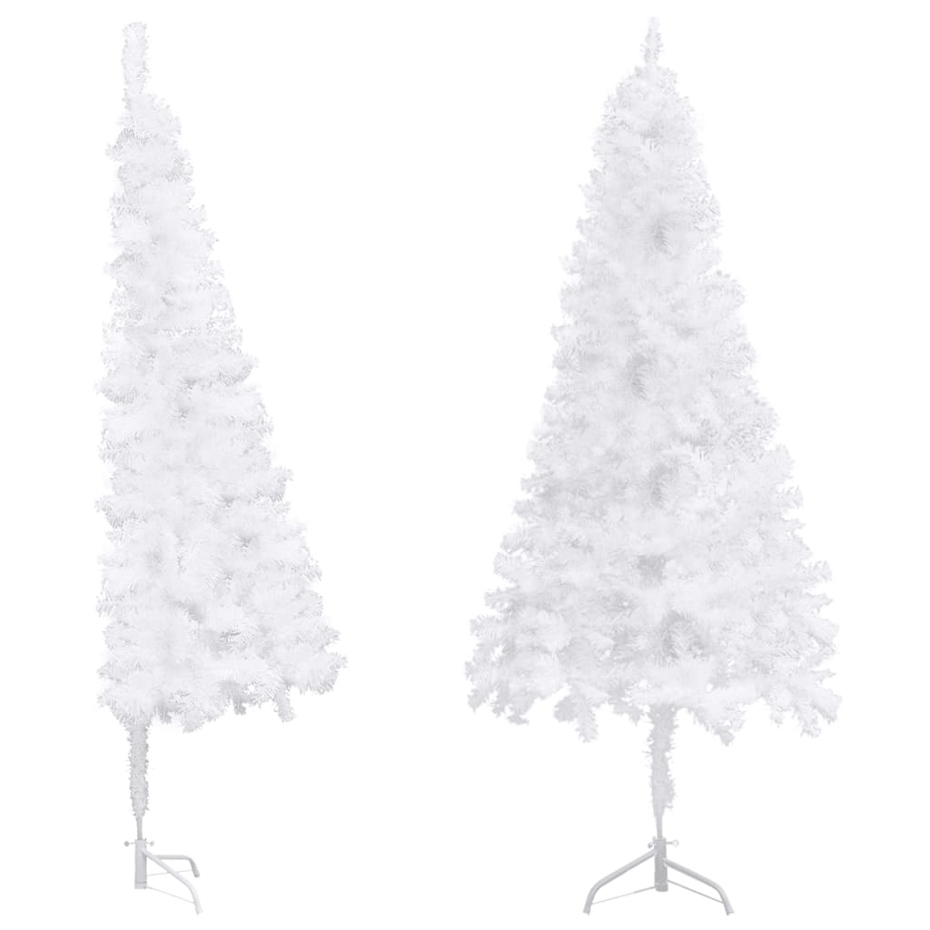 Kunstkerstboom hoek 240 cm PVC wit