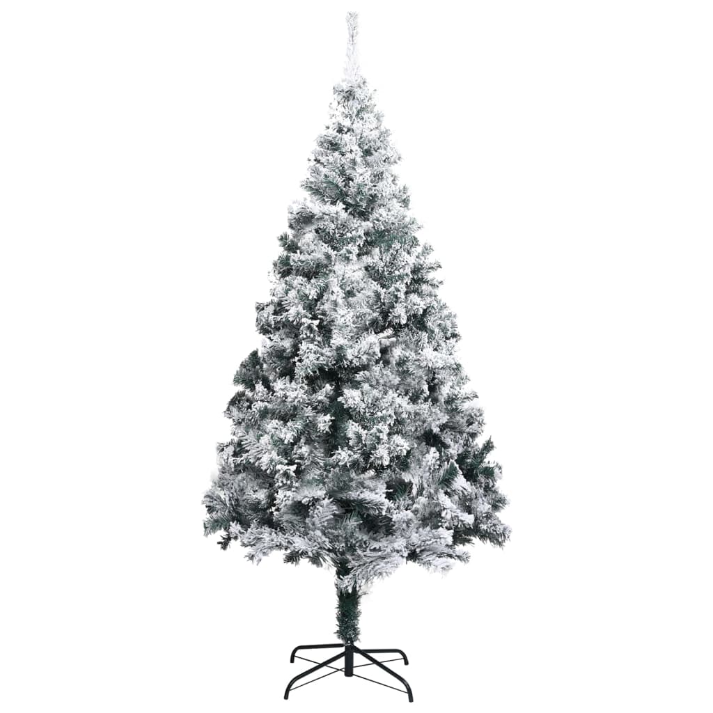 Kunstkerstboom met sneeuwvlokken 300 cm PVC groen