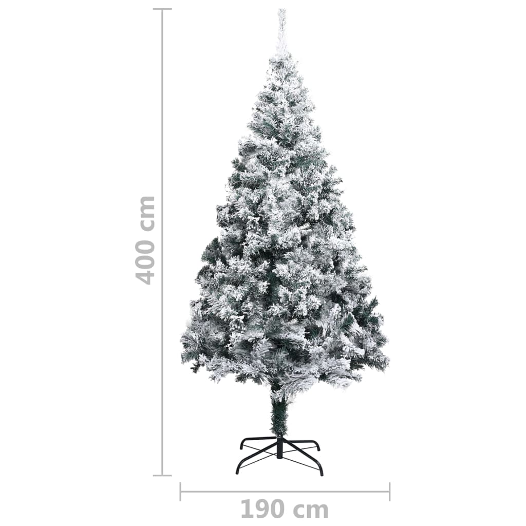 Künstlicher Weihnachtsbaum mit Schnee PVC 400 cm grün