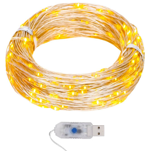 Light string with 400 microLEDs warm white 8 functions 40 m