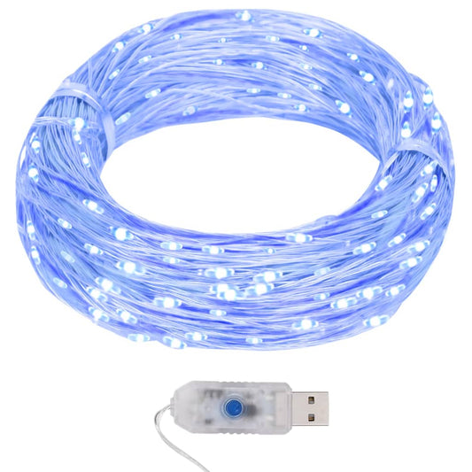 Lichterkette mit 400 microLEDs blau 8 Funktionen 40 m