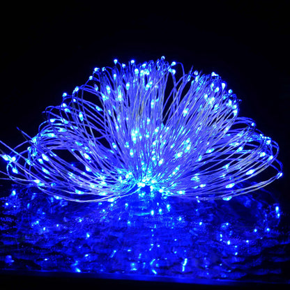 Lichterkette mit 400 microLEDs blau 8 Funktionen 40 m