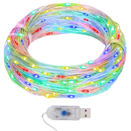 Light string with 400 microLEDs multi-coloured 8 functions 40 m