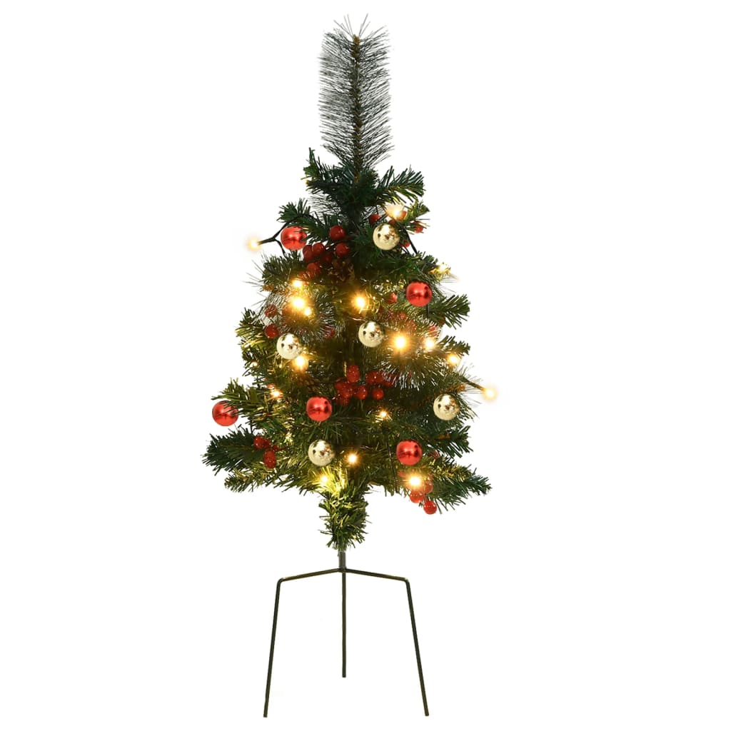 Garten Weihnachtsbäume 2 Stk. mit Beleuchtung 76 cm PVC