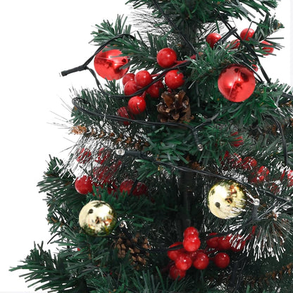 Garten Weihnachtsbäume 2 Stk. mit Beleuchtung 76 cm PVC