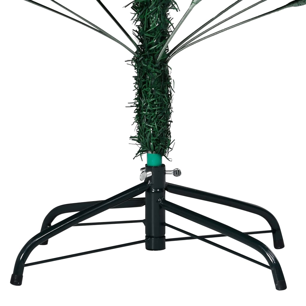 Kunstkerstboom met verlichting en kerstballen 180 cm PVC groen