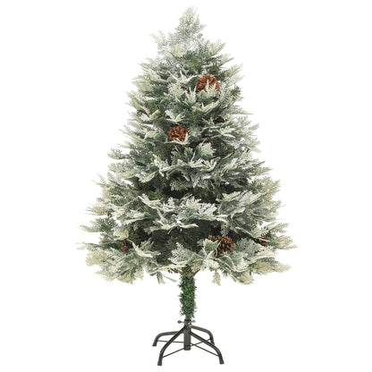 Weihnachtsbaum mit LED und Tannenzapfen 150 cm PVC und PE grün