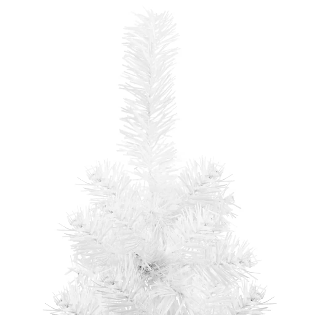 Künstlicher Weihnachtsbaum halb mit Stamm schmal 120 cm weiß