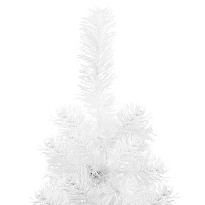 Künstlicher Weihnachtsbaum halb mit Stamm schmal 120 cm weiß