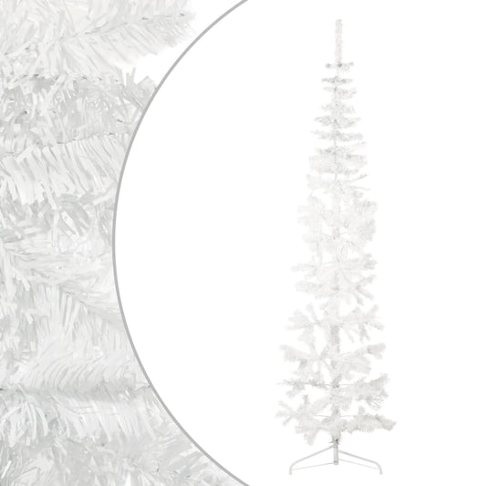 Artificial Christmas tree half with standard narrow 210 cm white