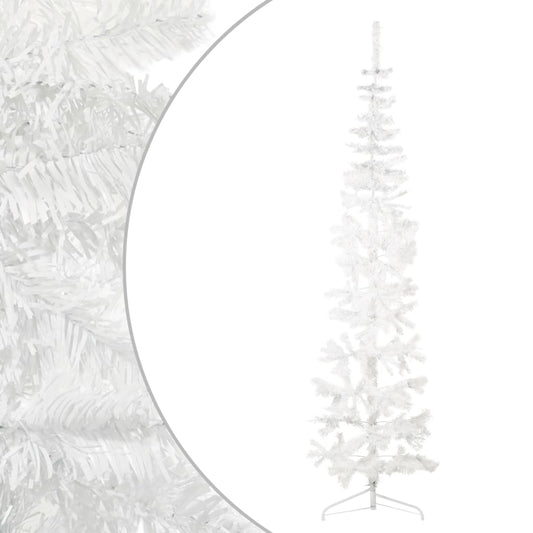 Artificial Christmas tree half with standard narrow 240 cm white