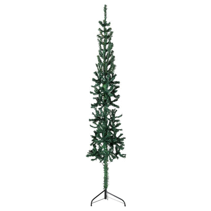 Künstlicher Weihnachtsbaum halb mit Stamm schmal 150 cm grün