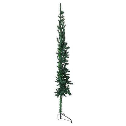 Kunstkerstboom half met standaard smal 240 cm groen