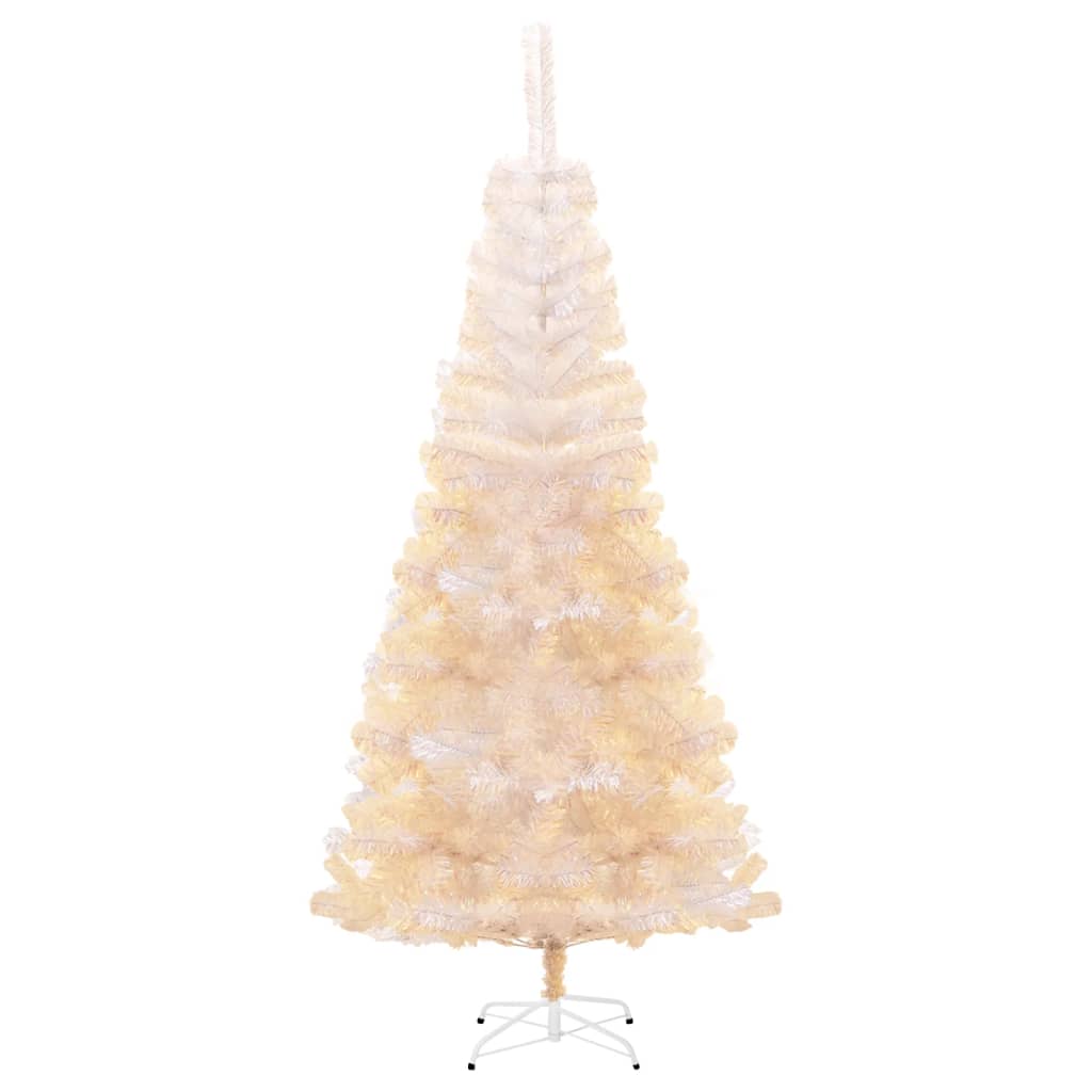 Künstlicher Weihnachtsbaum mit schillernden Enden 180 cm PVC weiß