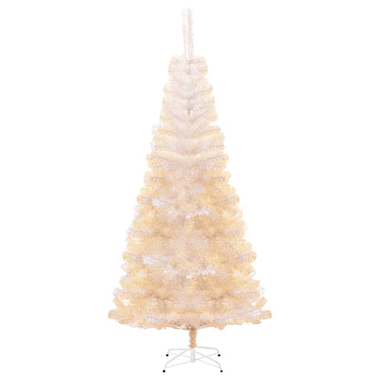 Künstlicher Weihnachtsbaum mit schillernden Enden 210 cm PVC weiß