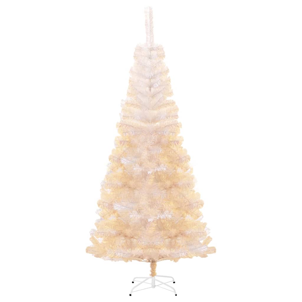 Künstlicher Weihnachtsbaum mit schillernden Enden 240 cm PVC weiß